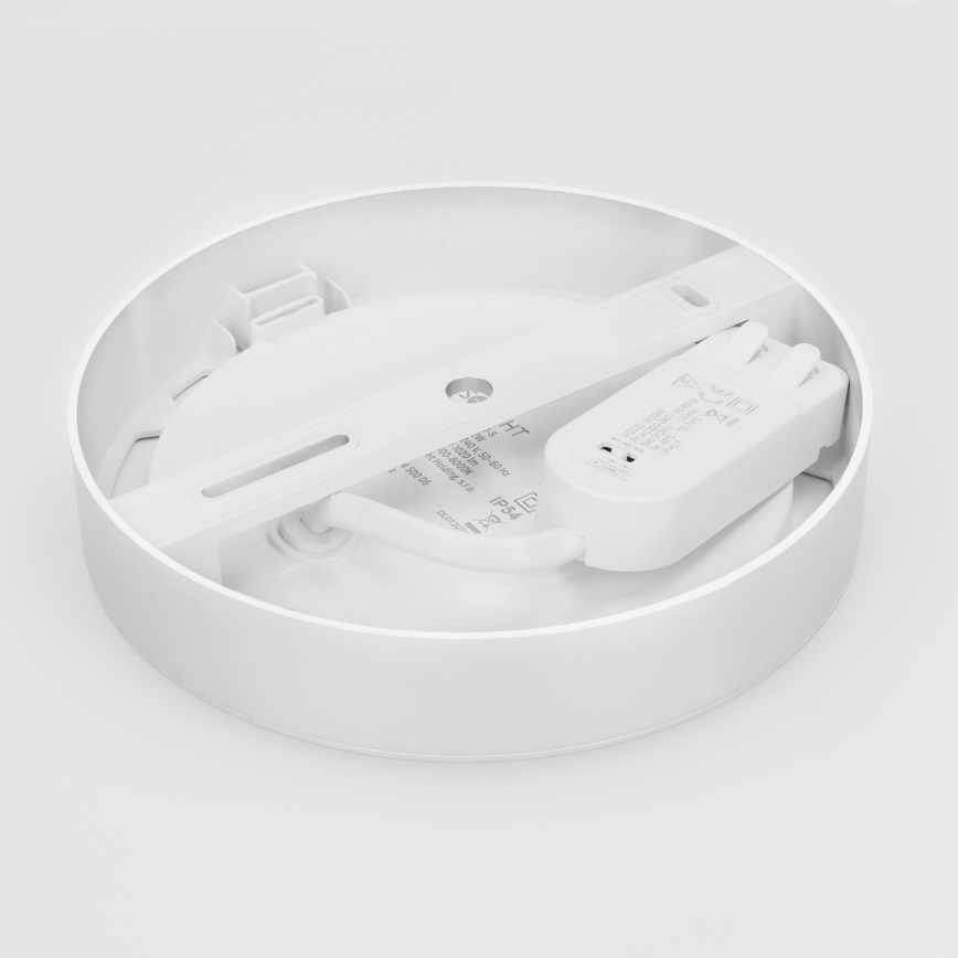 LED 2-in-1 surface-mounted/recessed panel, 12W/230V, selectable 3000/4000/6000K, Ø17cm, IP54, white