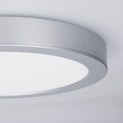 LED 2-in-1 Surface/Recessed Panel 18W/230V 3000/4000/6000K dia. 22,5 cm IP54 Silver