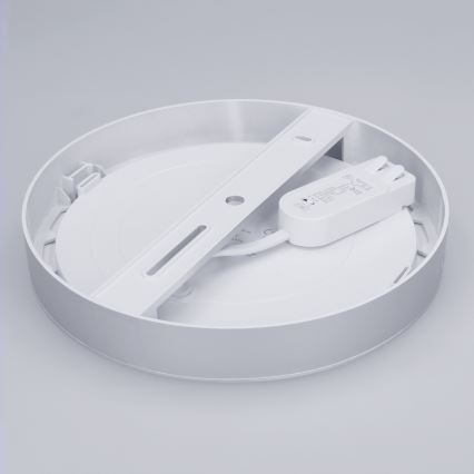 LED 2-in-1 Surface/Recessed Panel 18W/230V 3000/4000/6000K dia. 22,5 cm IP54 Silver