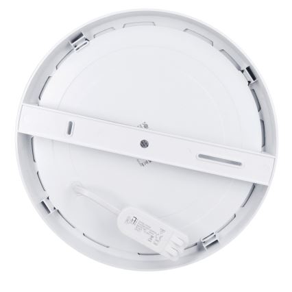 LED 2-in-1 Surface-mounted/Recessed Panel 24W/230V 3000/4000/6000K Ø 30 cm IP54 Silver