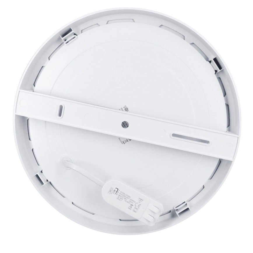 LED 2-in-1 Surface-mounted/Recessed Panel 24W/230V 3000/4000/6000K Ø 30 cm IP54 Silver