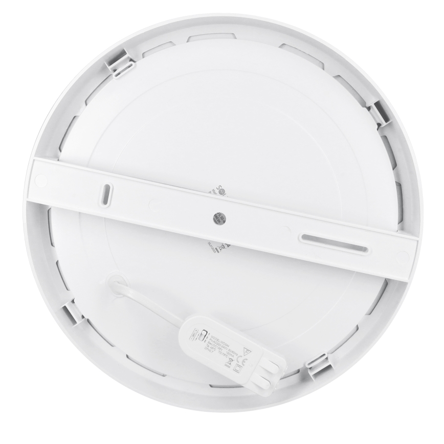LED 2-in-1 surface/recessed panel, 24W/230V, 3000/4000/6000K, Ø 30 cm, IP54, white