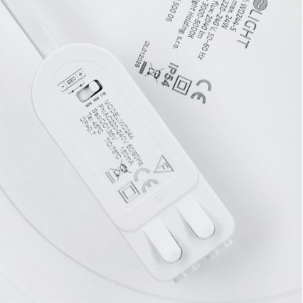 LED 2-in-1 surface/recessed panel, 24W/230V, 3000/4000/6000K, Ø 30 cm, IP54, white