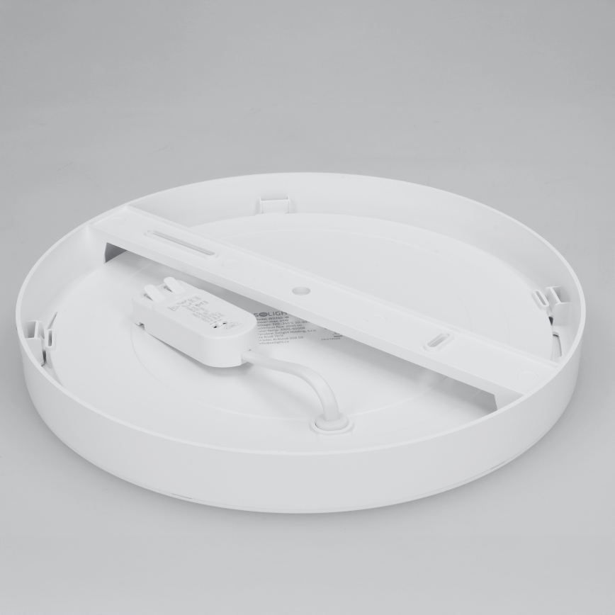 LED 2-in-1 surface/recessed panel, 24W/230V, 3000/4000/6000K, Ø 30 cm, IP54, white