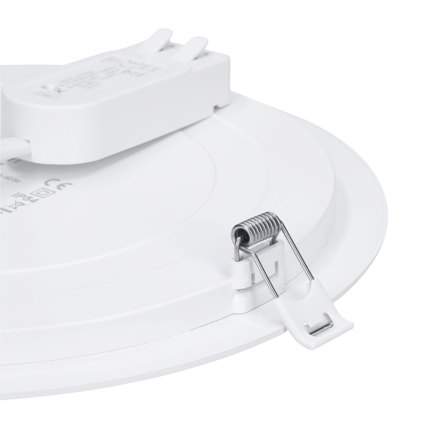 LED 2-in-1 surface/recessed panel, 24W/230V, 3000/4000/6000K, Ø 30 cm, IP54, white