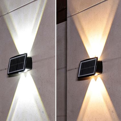 LED Solar Wall Light, LED/3.7 V, IP44, 1200 mAh