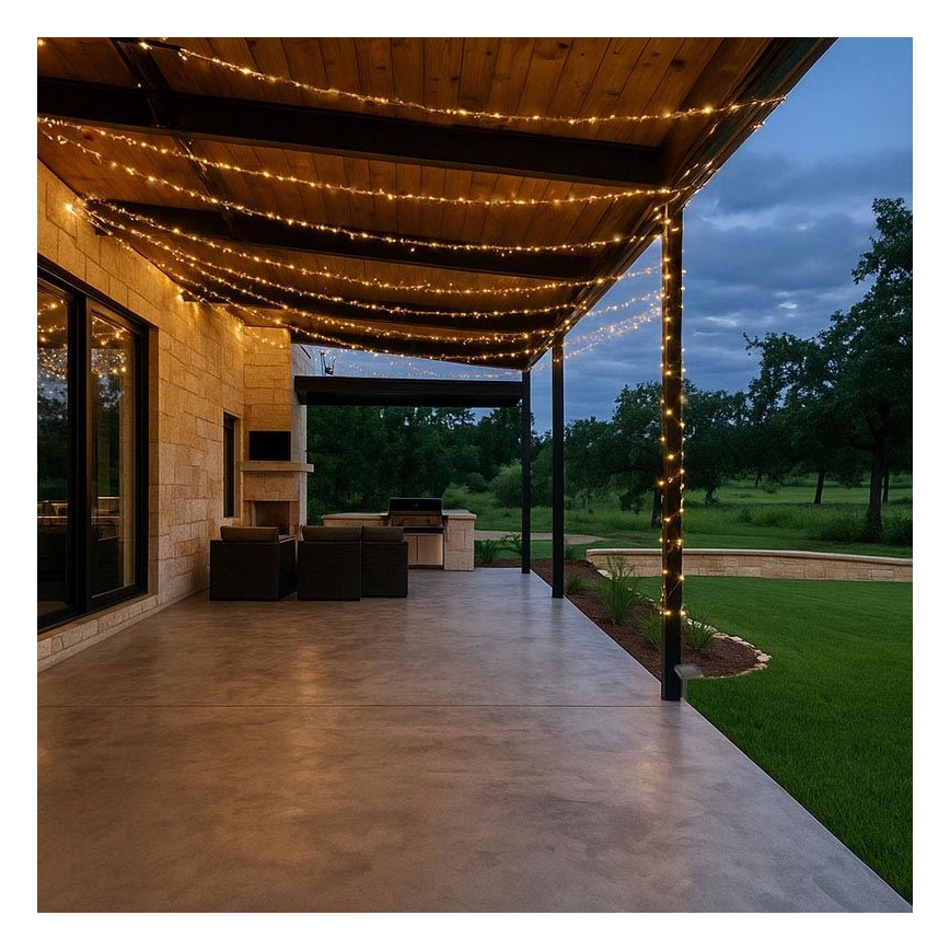 LED Solar Decorative String Lights LED/3.7V 800 mAh 22 m