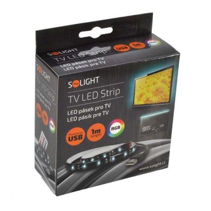 SET 2x LED RGB Strip for TV with a remote control IP65 LED/USB 50cm