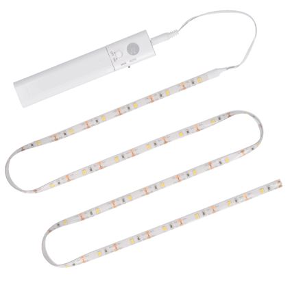 LED strip with sensor 4xAAA 3000K 1m