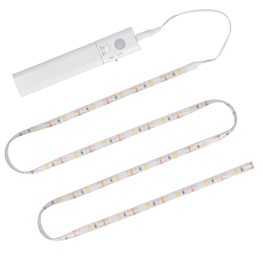 LED strip with sensor 4xAAA 3000K 1m