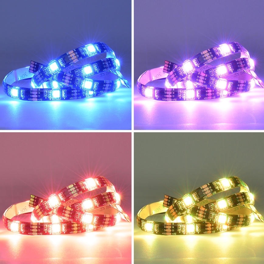 LED RGB Dimmable strip for TV LED/6W/5V Wi-Fi Tuya + remote control 0,5m