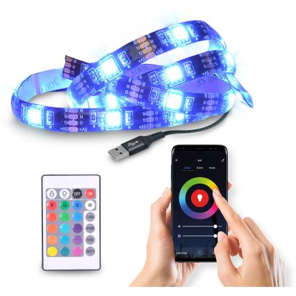 LED RGB Dimmable strip for TV LED/6W/5V Wi-Fi Tuya + remote control 0,5m