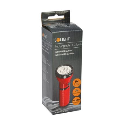 LED Rechargeable flashlight 9xLED/4V 800mAh plug-in