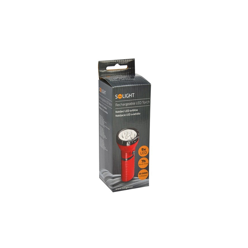 LED Rechargeable flashlight 9xLED/4V 800mAh plug-in