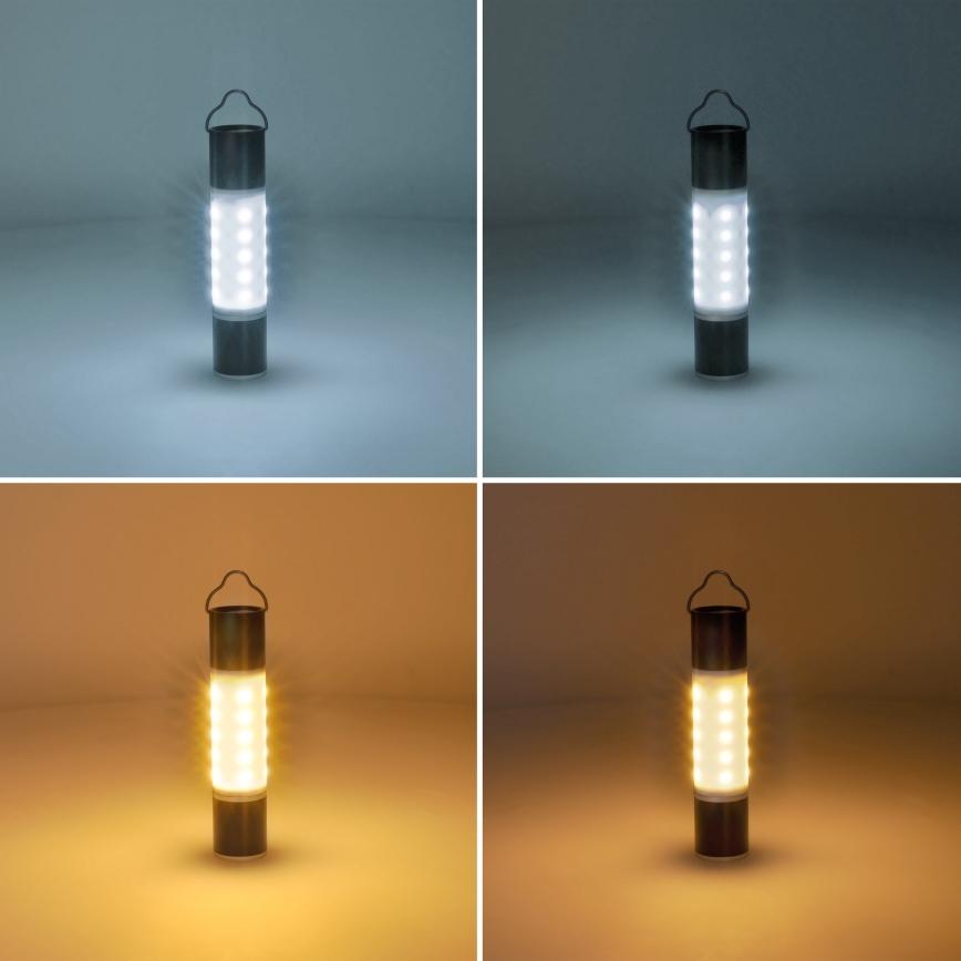 LED Rechargeable camping flashlight with a power bank function LED/1500 mAh 3,7V IP44