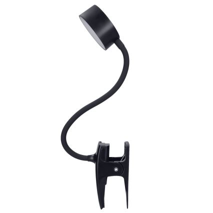 LED Dimmable flexible rechargeable table lamp with clip LED/2W/1800 mAh 3000/4000/6500K black