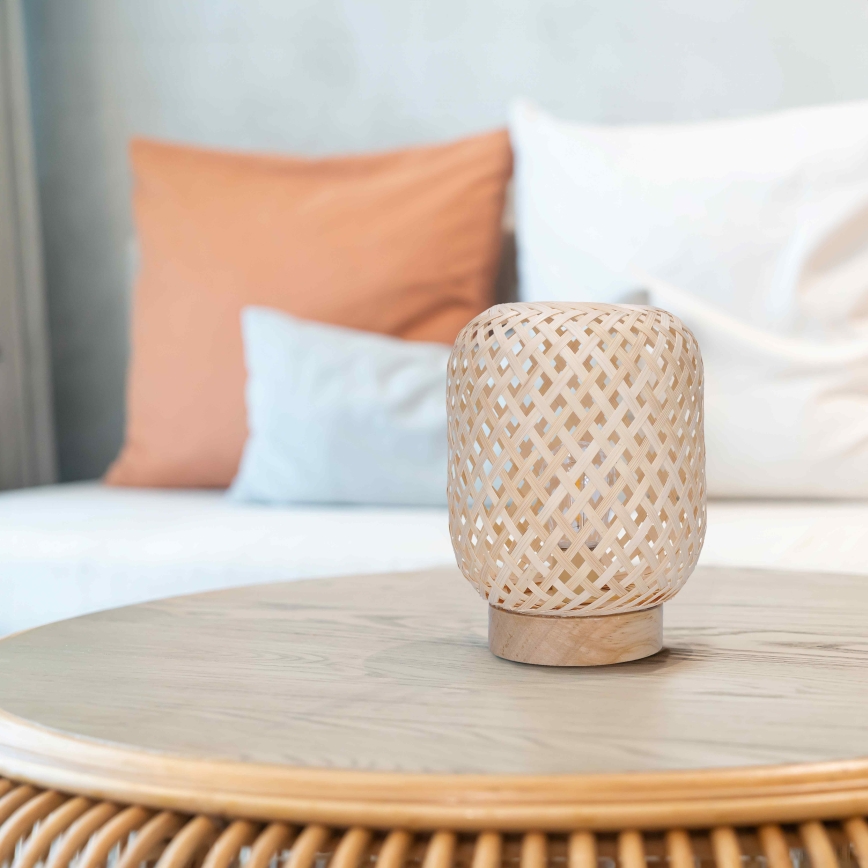 LED Decorative table lamp BOHO LED/2xAAA rattan