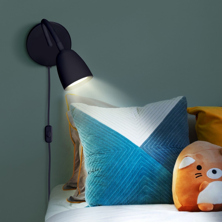 LED Dimmable wall small lamp LED/4W/230V black