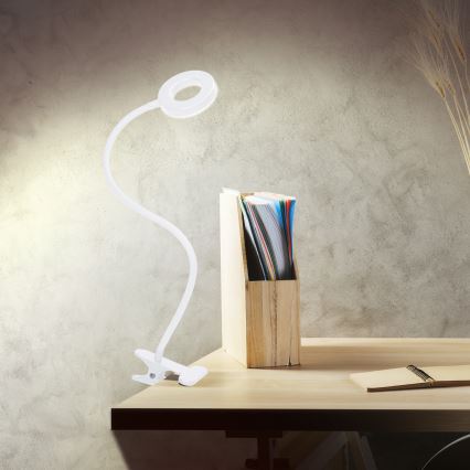 Dimmable LED clamp desk lamp LED/8W/230V 3000/4000/5000K white