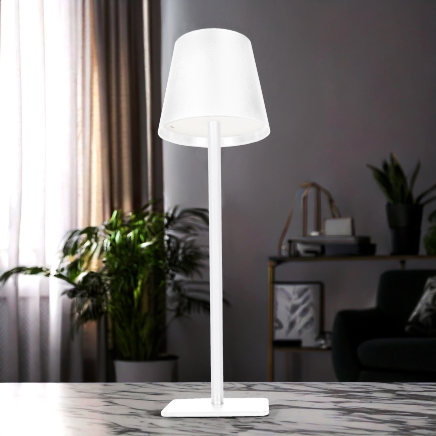 LED Dimmable Rechargeable Touch-Control Table Lamp LUCCA LED/3.7V 3000/4000/6500K 2000 mAh White