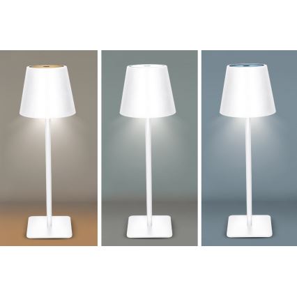 LED Dimmable Rechargeable Touch-Control Table Lamp LUCCA LED/3.7V 3000/4000/6500K 2000 mAh White