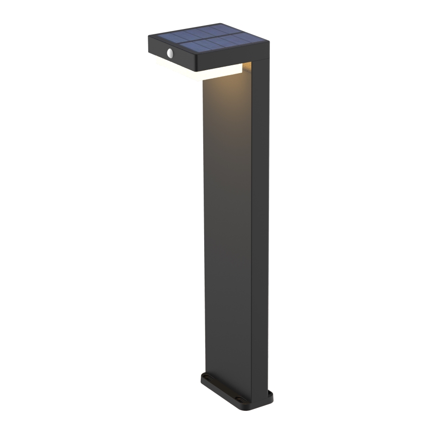 LED Solar lamp with a motion and dusk sensor PALERMO LED/5W/5V 2000 mAh IP54 black