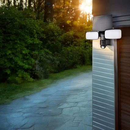 LED Solar Floodlight with Sensor LED/9W/3.7V 3600 mAh IP54