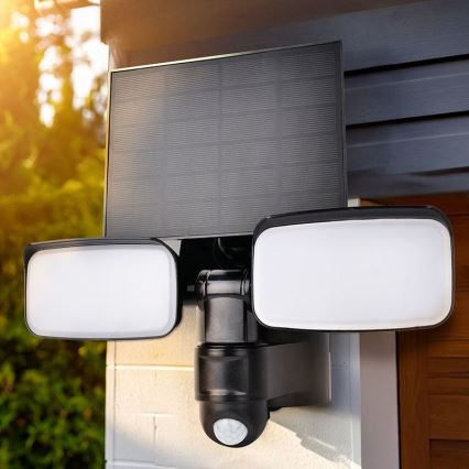 LED Solar Floodlight with Sensor LED/9W/3.7V 3600 mAh IP54