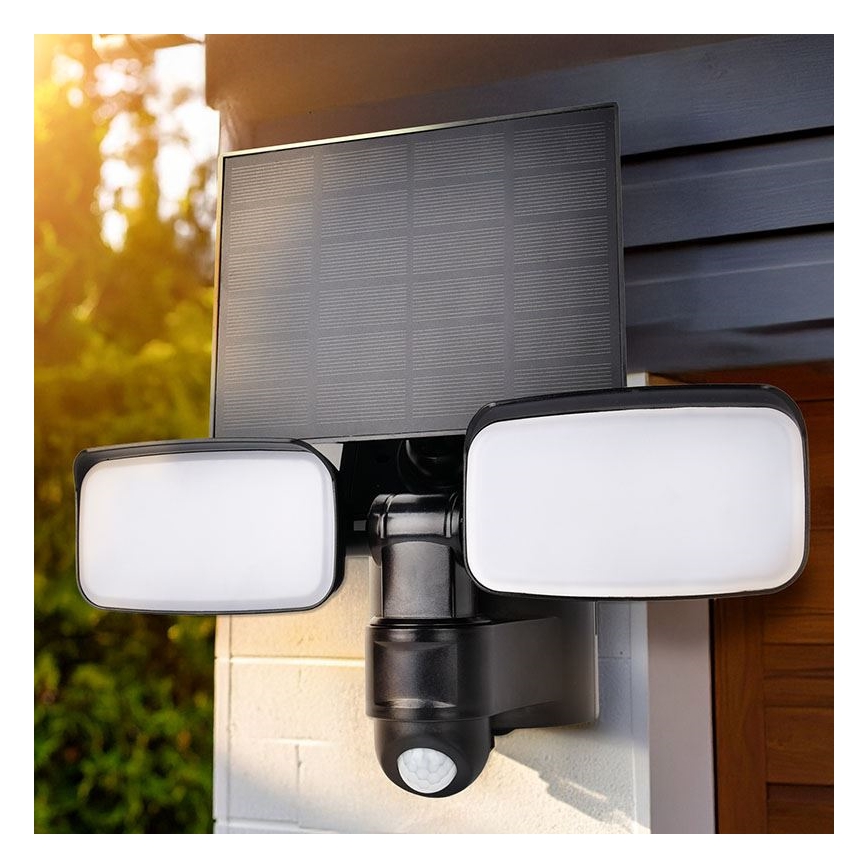 LED Solar Floodlight with Sensor LED/9W/3.7V 3600 mAh IP54