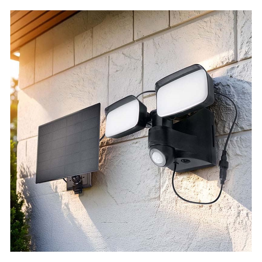 LED Solar Floodlight with Sensor LED/9W/3.7V 3600 mAh IP54