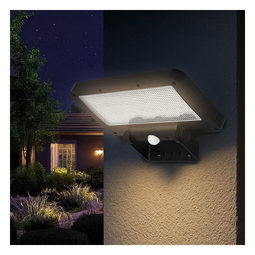 LED Solar Floodlight with Sensor LED/5W/3.7V 1500 mAh IP54