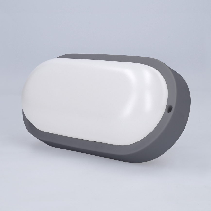 LED Outdoor wall light LED/13W/230V 4000K IP54 grey oval