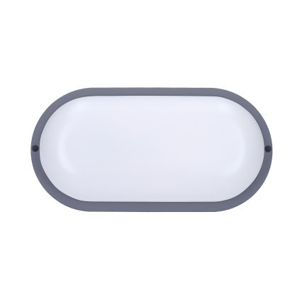 LED Outdoor wall light LED/13W/230V 4000K IP54 grey oval