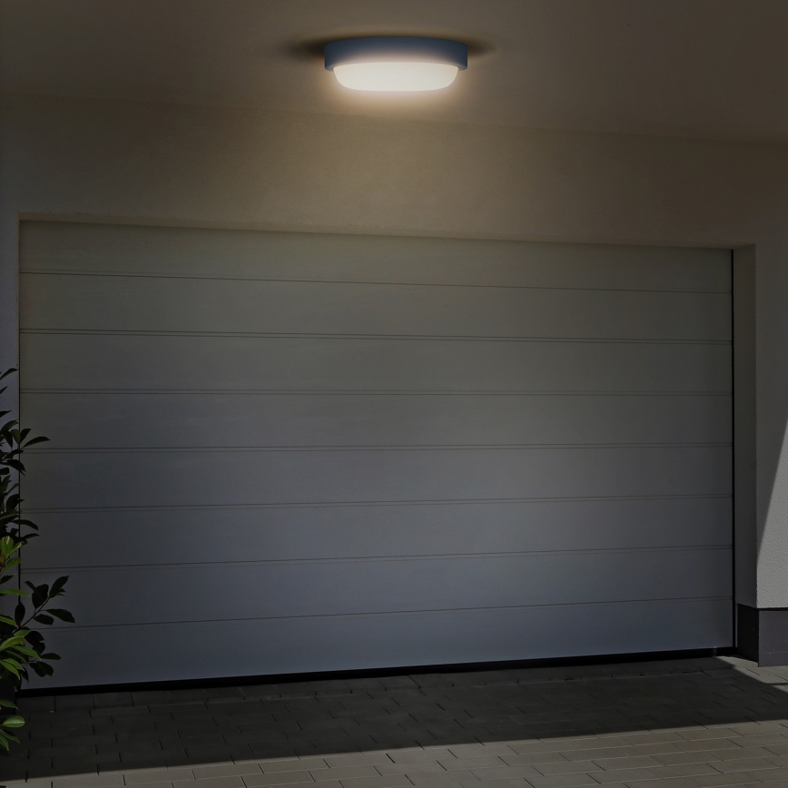 LED Outdoor wall light LED/13W/230V 4000K IP54 grey round