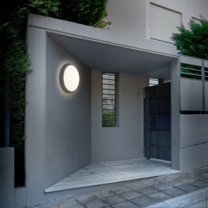 LED Outdoor wall light LED/13W/230V 4000K IP54 grey round