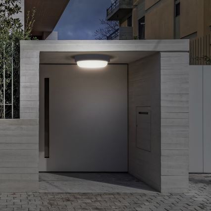 LED Outdoor wall light LED/13W/230V 4000K IP54 grey round