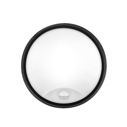 LED Outdoor Wall Light with 2-in-1 Sensor, 20W LED, 230V, Selectable 3000/4000/6500K, IP65, dia. 22 cm
