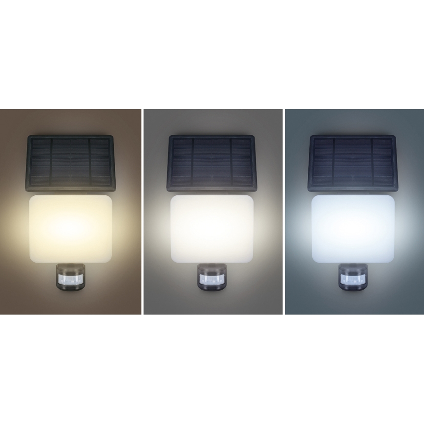 LED Solar floodlight with a motion sensor LED/11W/3,7V 4400mAh 3000K/4000K/6500K IP54