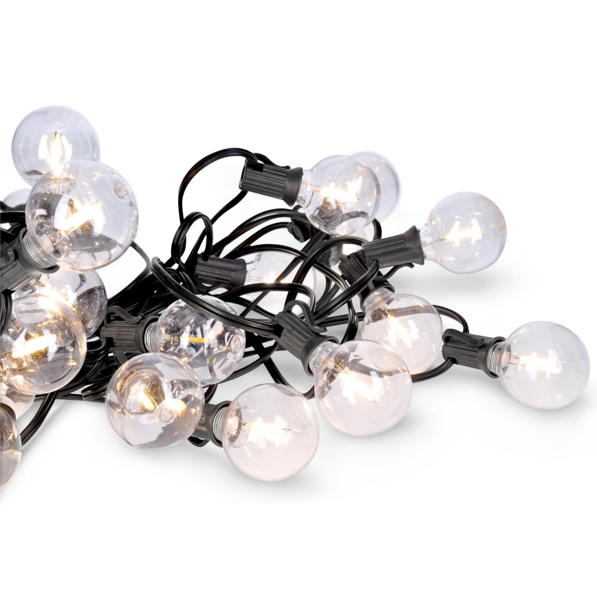 LED Outdoor decorative chain GARLAND 25xE12 20m IP44 warm white