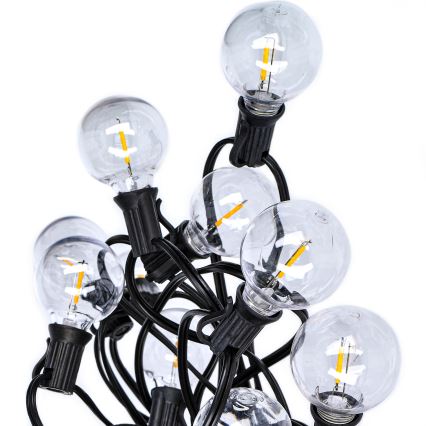 LED Outdoor decorative chain GARLAND 25xE12 20m IP44 warm white
