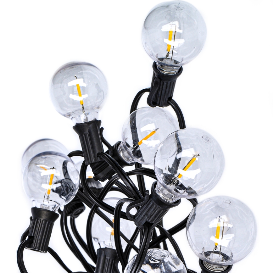 LED Outdoor decorative chain GARLAND 25xE12 20m IP44 warm white