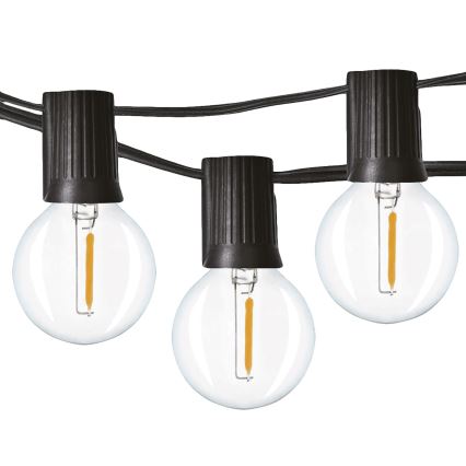 LED Outdoor decorative chain GARLAND 25xE12 20m IP44 warm white