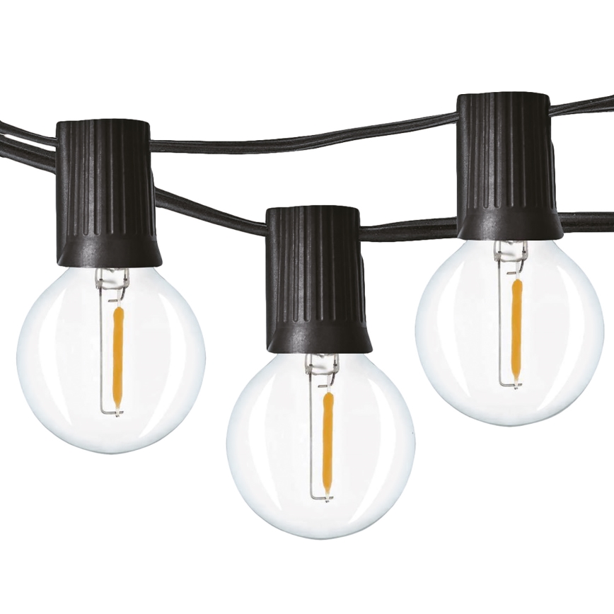 LED Outdoor decorative chain GARLAND 25xE12 20m IP44 warm white
