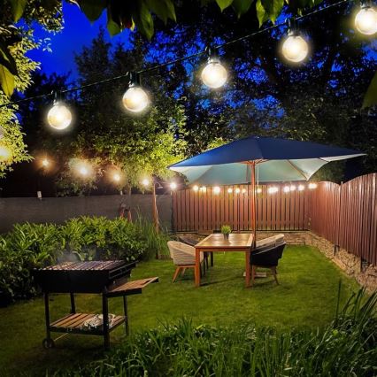 LED Outdoor Decorative String GIRLANDA 25xE12 20m IP44 Warm White