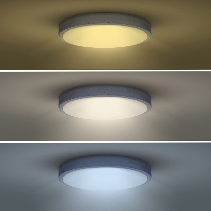 LED Dimmable ceiling light GREY LED/48W/230V 3000-6500K grey d. 38 cm + remote control