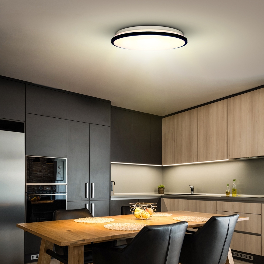 LED Dimmable ceiling light JAMIL LED/48W/230V 3000-6500K black + remote control