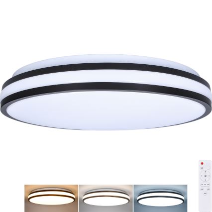 LED Dimmable ceiling light LASKOS LED/48W/230V 3000-6500K black + remote control