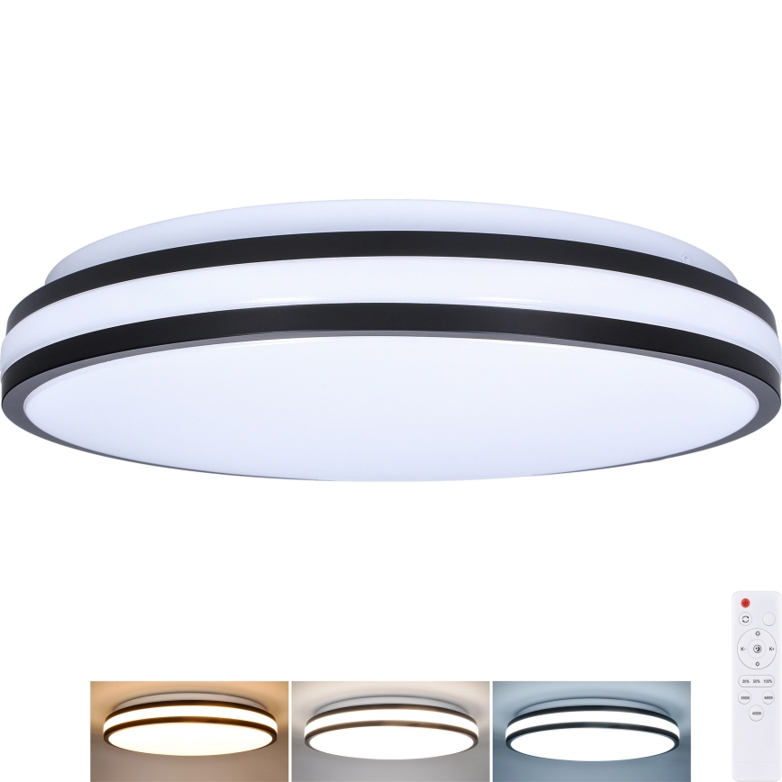 LED Dimmable ceiling light LASKOS LED/48W/230V 3000-6500K black + remote control