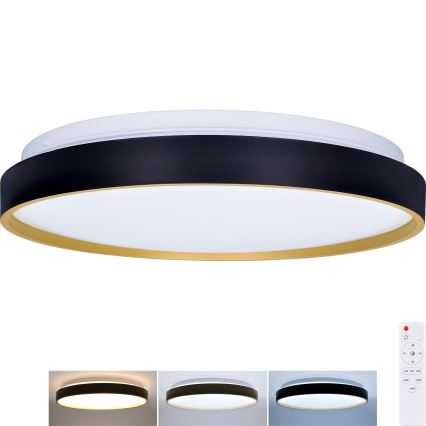 LED Dimmable ceiling light CALA LED/48W/230V 3000-6500K black/gold + remote control