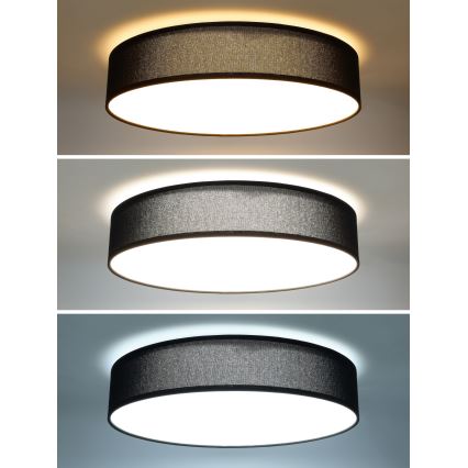 LED Dimmable ceiling light PENLEY LED/48W/230V 3000-6500K d. 40 cm black + remote control